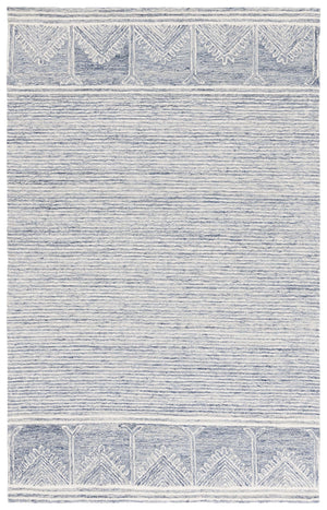Safavieh Pine805m Luxurious Hand-tufted Runner Rug With Elegant Modern Design For Contemporary Spaces Blue ,Ivory 80% Wool,10% Cotton,10% Latex Pne805m-5
