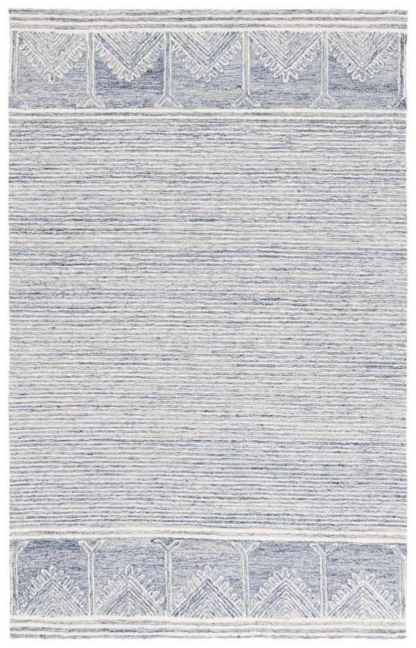 Safavieh Pine805m Hand-tufted Indian Area Rug - Luxurious Wool Blend For Comfort And Style In Any Space Blue ,Ivory 80% Wool,10% Cotton,10% Latex Pne805m-4