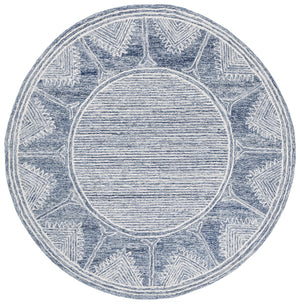 Safavieh Pine805m Hand-tufted Indian Area Rug - Luxurious Wool Blend For Comfort And Style In Any Space Blue ,Ivory 80% Wool,10% Cotton,10% Latex Pne805m-4