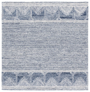 Safavieh Pine805m Hand-tufted Indian Area Rug - Luxurious Wool Blend For Comfort And Style In Any Space Blue ,Ivory 80% Wool,10% Cotton,10% Latex Pne805m-4