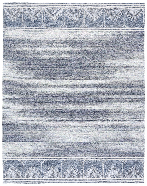 Safavieh Pine805m Luxurious Hand-tufted Runner Rug With Elegant Modern Design For Contemporary Spaces Blue ,Ivory 80% Wool,10% Cotton,10% Latex Pne805m-8