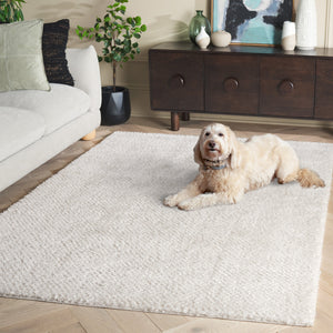 Safavieh Penelope Luxurious Shag Area Rug For Cozy Living Spaces - Exquisite Craftsmanship & Comfort Ivory 73% Polyester,27% Jute Pnl500a-4