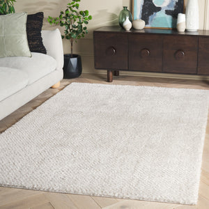 Safavieh Penelope Shag Area Rug - Luxurious Soft Texture, Durable Power-loomed Design, Elegant Home Accent Ivory 73% Polyester,27% Jute Pnl500a-6