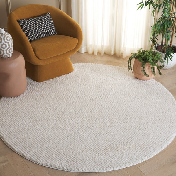 Safavieh Penelope Luxurious Shag Area Rug For Cozy Living Spaces - Exquisite Craftsmanship & Comfort Ivory 73% Polyester,27% Jute Pnl500a-4