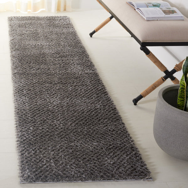 Safavieh Penelope Luxurious Shag Area Rug For Cozy Living Spaces - Exquisite Craftsmanship & Comfort Grey 73% Polyester,27% Jute Pnl500f-7sq