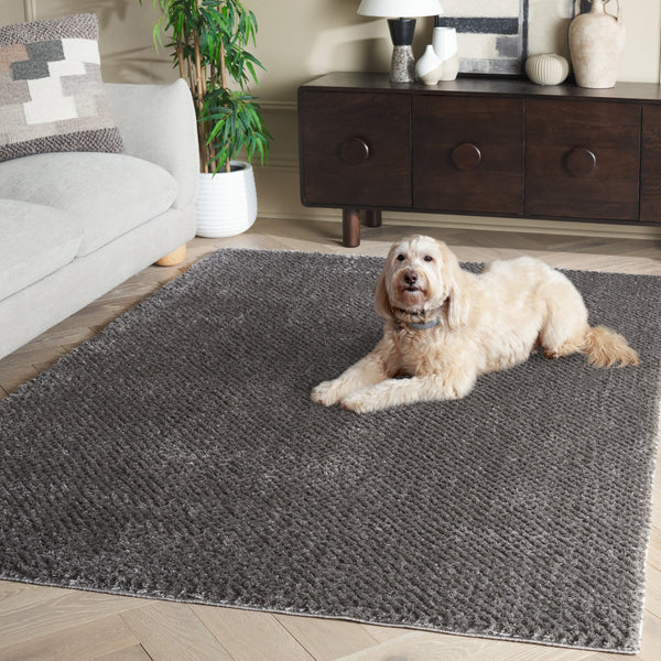 Safavieh Penelope Luxurious Shag Area Rug For Cozy Living Spaces - Exquisite Craftsmanship & Comfort Grey 73% Polyester,27% Jute Pnl500f-7sq
