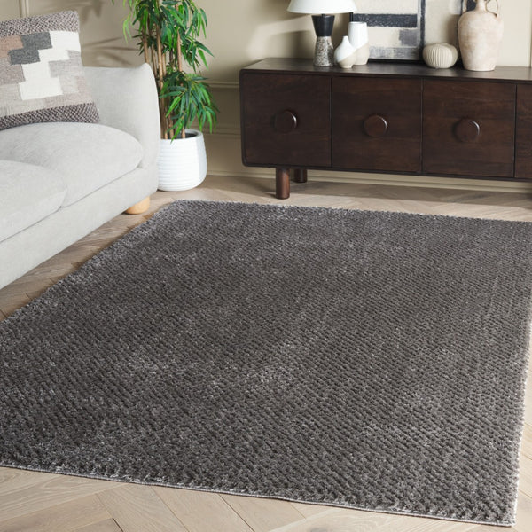 Safavieh Penelope Shag Area Rug - Luxurious Soft Texture, Durable Power-loomed Design, Elegant Home Accent Grey 73% Polyester,27% Jute Pnl500f-6