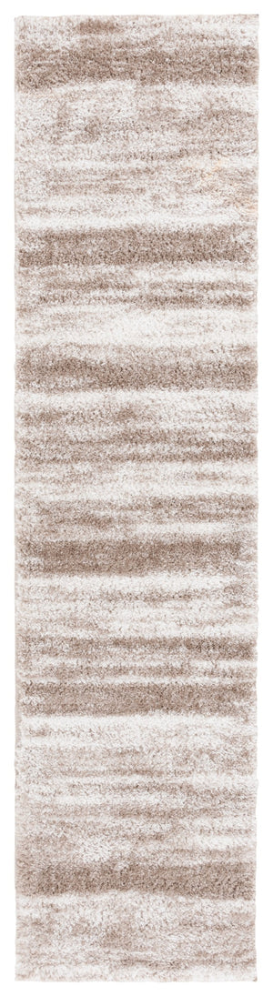 Safavieh Penelope Luxurious Shag Area Rug For Hallways - Soft Taupe And Ivory Gradient, Elegant Comfort Taupe ,Ivory 73% Polyester,27% Jute Pnl510e-5