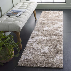 Safavieh Penelope Luxurious Shag Area Rug – Elegant, Plush, Abstract Design For Modern And Traditional Spaces Beige ,Ivory Taupe 73% Polyester,27% Jute Pnl530b-9