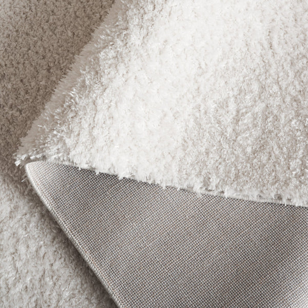 Safavieh Penelope Ivory Shag Rug 6'7"X8'7" Plush 5/8" Pile Power-Loomed Turkey, Polyester-Jute Blend, Eco Chic PNL540A-6