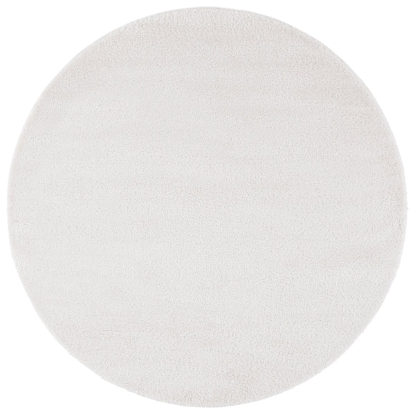 Safavieh Penelope Ivory Shag Rug 6'7"X8'7" Plush 5/8" Pile Power-Loomed Turkey, Polyester-Jute Blend, Eco Chic PNL540A-6