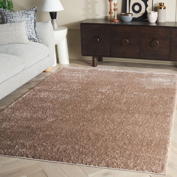 Safavieh Penelope Luxurious Shag Runner Rug - Plush Comfort, Timeless Elegance For Modern And Traditional Spaces Taupe 73% Polyester,27% Jute Pnl540e-8