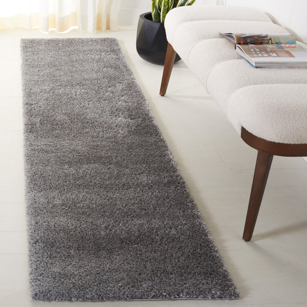 Safavieh Penelope Luxurious Shag Runner Rug - Plush Comfort, Timeless Elegance For Modern And Traditional Spaces Grey 73% Polyester,27% Jute Pnl540f-4
