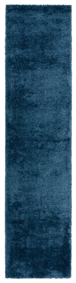 Safavieh Penelope Luxurious Shag Runner Rug - Plush Comfort, Timeless Elegance For Modern And Traditional Spaces Navy 73% Polyester,27% Jute Pnl540n-8