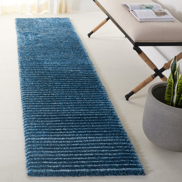 Safavieh Penelope Shag Area Rug - Luxurious Navy And Ivory Blend For Elegant Home Décor And Style Navy ,Ivory 73% Polyester,27% Jute Pnl560n-4