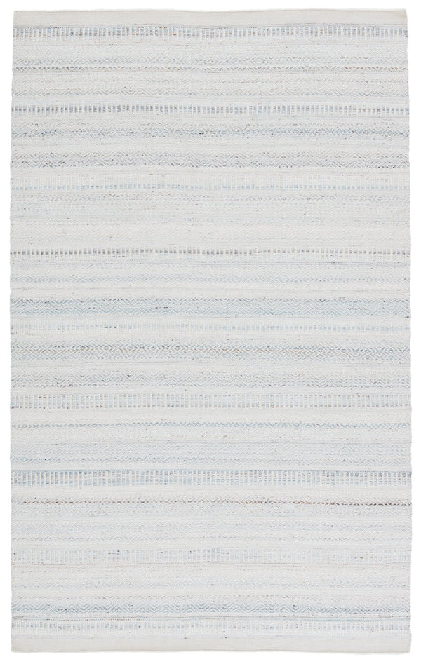 Jaipur Living Penrose Parson Pnr02 Handwoven Handmade 100% Polyester Lines Solid Outdoor Rug Ivory, Blue 100% Polyester Rug150870