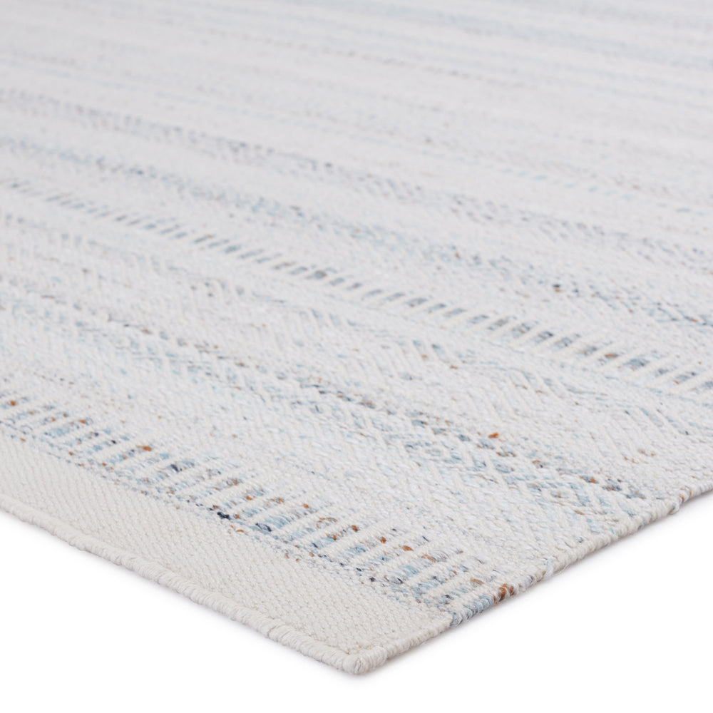 Jaipur Living Penrose Parson Pnr02 Handwoven Handmade 100% Polyester Lines Solid Outdoor Rug Ivory, Blue 100% Polyester Rug150870