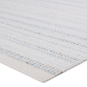 Jaipur Living Penrose Parson Pnr02 Handwoven Handmade 100% Polyester Lines Solid Outdoor Rug Ivory, Blue 100% Polyester Rug150870