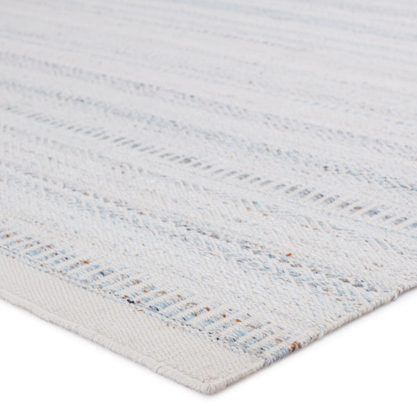 Jaipur Living Penrose Parson Pnr02 Handwoven Handmade 100% Polyester Lines Solid Outdoor Rug Ivory, Blue 100% Polyester Rug150870
