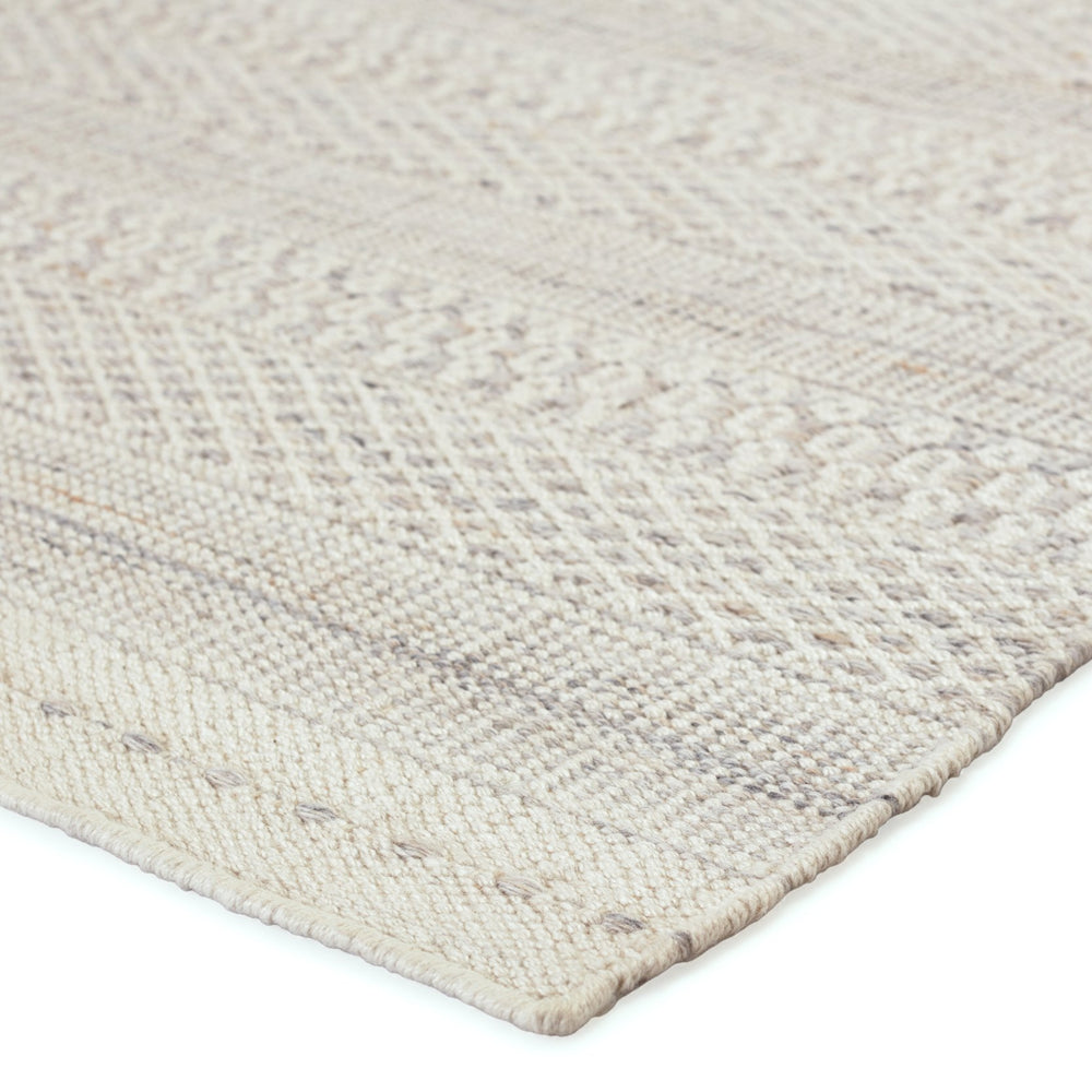 Jaipur Living Penrose Lenna Pnr05 Handwoven Handmade 100% Polyester Lines Tribal Outdoor Rug Cream, Light Gray 100% Polyester Rug153578
