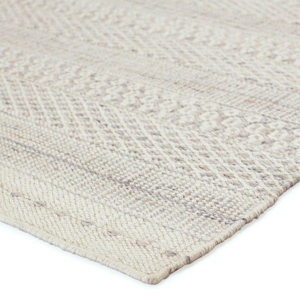 Jaipur Living Penrose Lenna Pnr05 Handwoven Handmade 100% Polyester Lines Tribal Outdoor Rug Cream, Light Gray 100% Polyester Rug153578