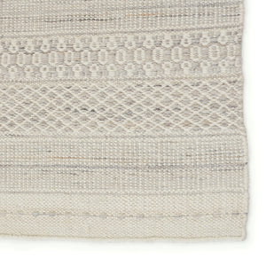 Jaipur Living Penrose Lenna Pnr05 Handwoven Handmade 100% Polyester Lines Tribal Outdoor Rug Cream, Light Gray 100% Polyester Rug153578