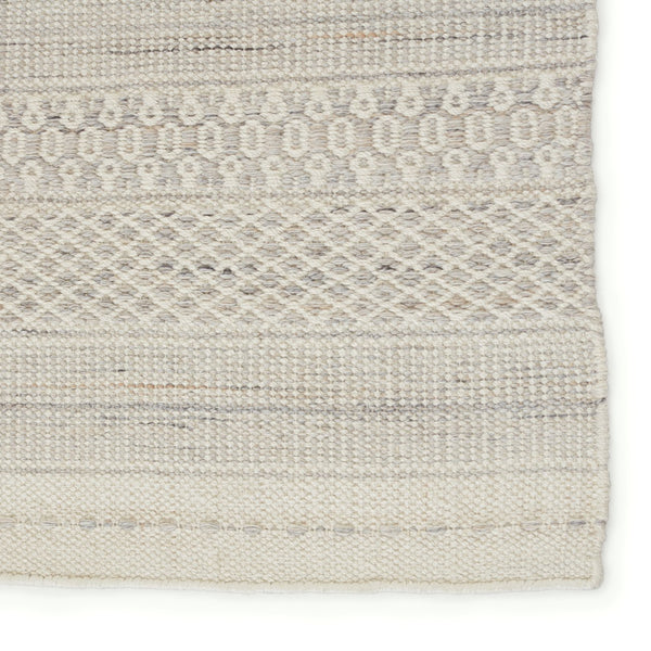Jaipur Living Penrose Lenna Pnr05 Handwoven Handmade 100% Polyester Lines Tribal Outdoor Rug Cream, Light Gray 100% Polyester Rug153578