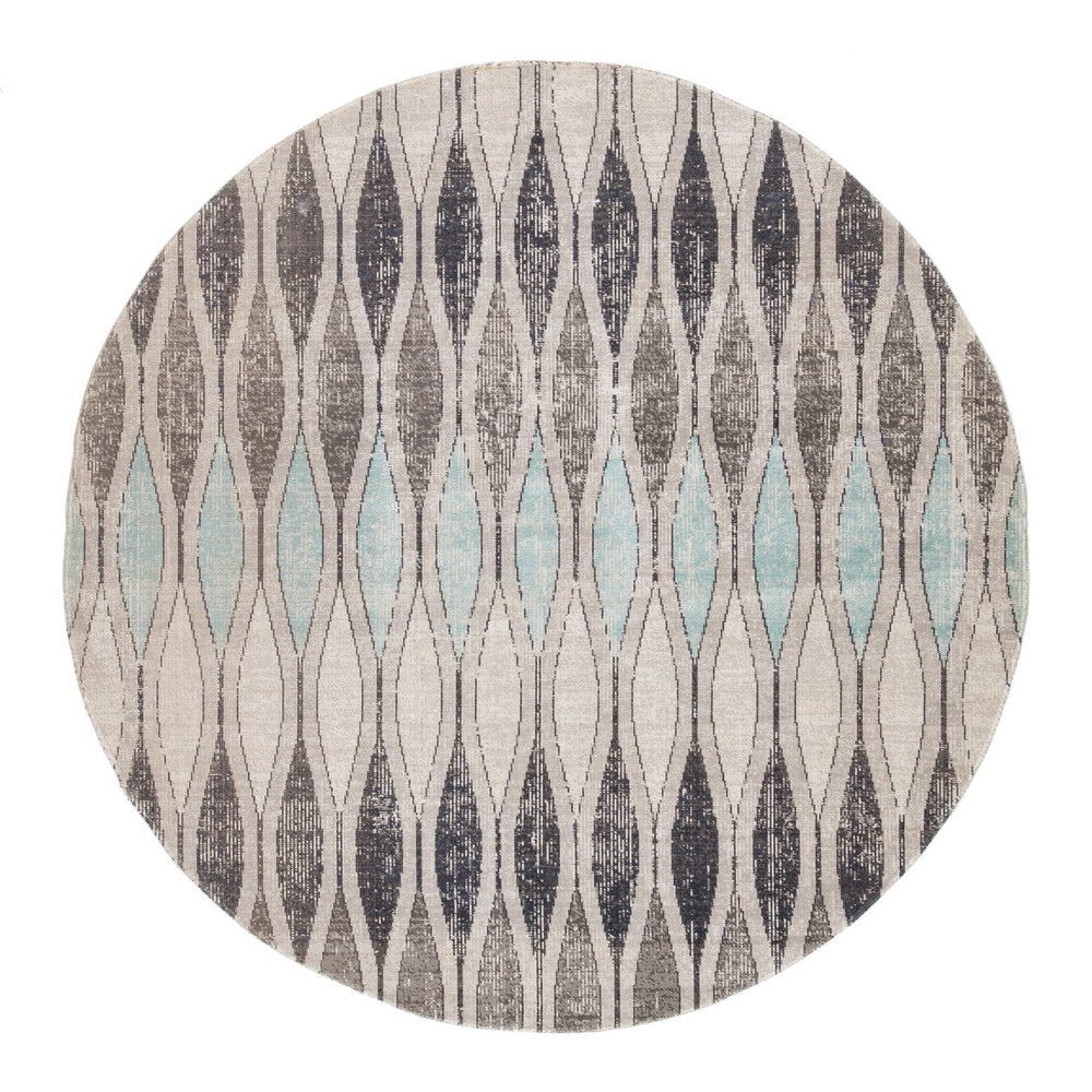 Jaipur Living Polaris Norwich Pol02 Rug142718 Powerloomed Handmade 100% Polypropylene Geometric Geometric Outdoor Rug Gray, Blue 100% Polypropylene Rug142718