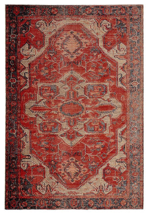Jaipur Living Polaris Leighton Pol06 Powerloomed Machinemade 100% Polypropylene Traditional Medallion Outdoor Rug Red, Gray 100% Polypropylene Rug149426
