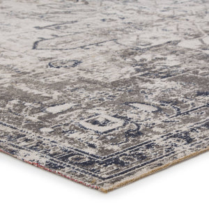 Jaipur Living Jaipur Living Isolde Polypropylene Round Rug Serapi Medallion for Indoor Outdoor Use Gray 7'6"X9'6" RUG140459