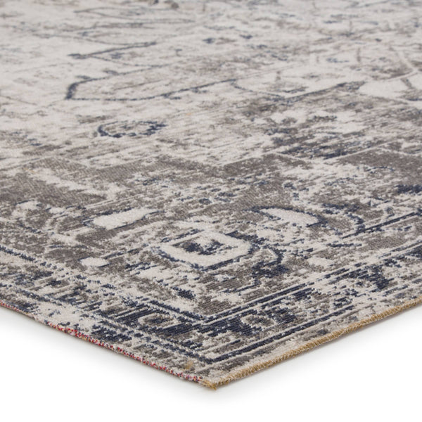 Jaipur Living Jaipur Living Isolde Polypropylene Round Rug Serapi Medallion for Indoor Outdoor Use Gray 7'6"X9'6" RUG140459