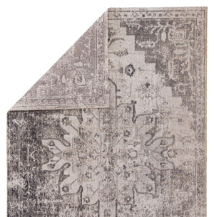 Jaipur Living Jaipur Living Isolde Polypropylene Round Rug Serapi Medallion for Indoor Outdoor Use Gray 7'6"X9'6" RUG140459