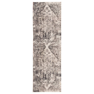 Jaipur Living Jaipur Living Isolde Polypropylene Round Rug Serapi Medallion for Indoor Outdoor Use Gray 2'6"X8' RUG141260