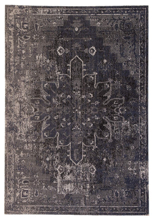 Jaipur Living Jaipur Living Isolde Polypropylene Round Rug Serapi Medallion for Indoor Outdoor Use Blue 9'10"X14' RUG145400