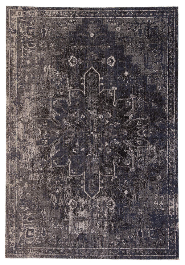 Jaipur Living Jaipur Living Isolde Polypropylene Round Rug Serapi Medallion for Indoor Outdoor Use Blue 9'10"X14' RUG145400