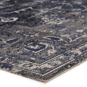 Jaipur Living Jaipur Living Isolde Polypropylene Round Rug Serapi Medallion for Indoor Outdoor Use Blue 9'10"X14' RUG145400