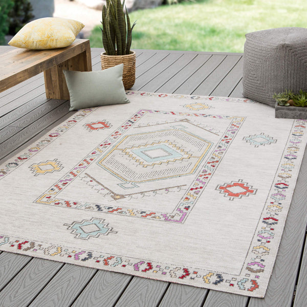 Jaipur Living Jaipur Living Tov Geometric Medallion Polypropylene Runner Rug for Hallway or Patio 2' x 3' RUG140969