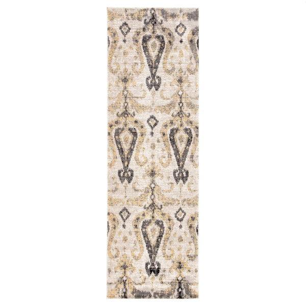 Jaipur Living Jaipur Living Zenith Ikat Polypropylene Runner Rug for Hallways Patios and Entryways Gray 2'6"X8' RUG142921