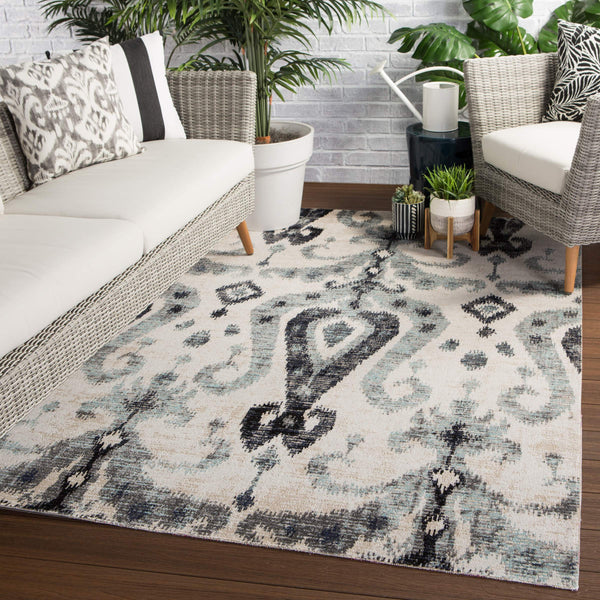 Jaipur Living Jaipur Living Zenith Ikat Polypropylene Runner Rug for Hallways Patios and Entryways Blue 2'X3' RUG142929