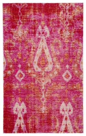 Jaipur Living Polaris Zenith Pol16 Powerloomed Machinemade 100% Polypropylene Contemporary Ikat Outdoor Rug Pink, Orange 100% Polypropylene Rug142935