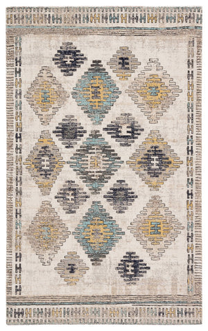 Jaipur Living Polaris Dez Pol17 Powerloomed Machinemade 100% Polypropylene Moroccan / Bohemian Tribal Outdoor Rug Gray, Blue 100% Polypropylene Rug142938