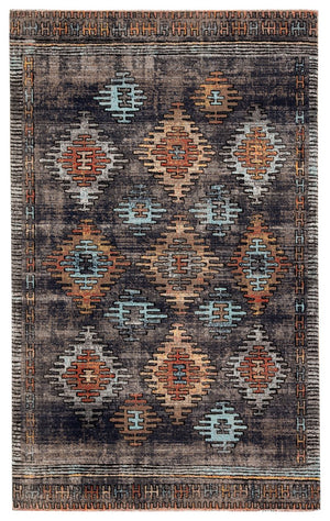 Jaipur Living Polaris Dez Pol18 Powerloomed Machinemade 100% Polypropylene Moroccan / Bohemian Tribal Outdoor Rug Blue, Orange 100% Polypropylene Rug142944