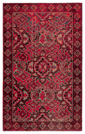 Jaipur Living Polaris Chaya Pol21 Powerloomed Machinemade 100% Polypropylene Traditional Medallion Outdoor Rug Red, Black 100% Polypropylene Rug142987