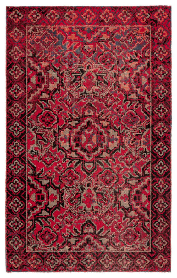 Jaipur Living Polaris Chaya Pol21 Powerloomed Machinemade 100% Polypropylene Traditional Medallion Outdoor Rug Red, Black 100% Polypropylene Rug142987
