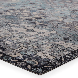 Jaipur Living Jaipur Living Ansilar Tribal Medallion Polypropylene Rug for Patio or Indoor Use Blue 2'6"X8' RUG149175
