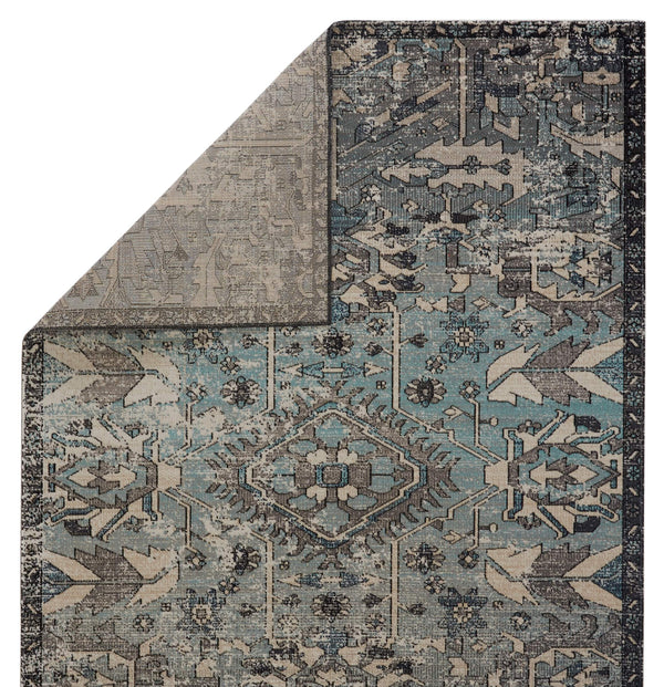 Jaipur Living Jaipur Living Ansilar Tribal Medallion Polypropylene Rug for Patio or Indoor Use Blue 2'6"X8' RUG149175