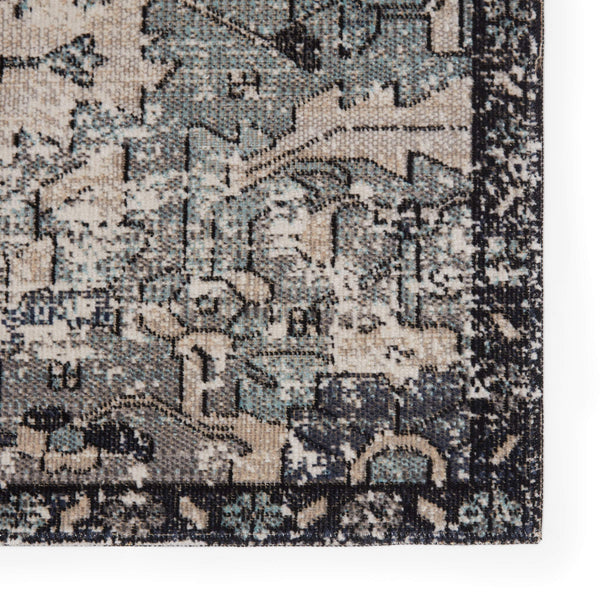 Jaipur Living Jaipur Living Ansilar Tribal Medallion Polypropylene Rug for Patio or Indoor Use Blue 2'6"X8' RUG149175