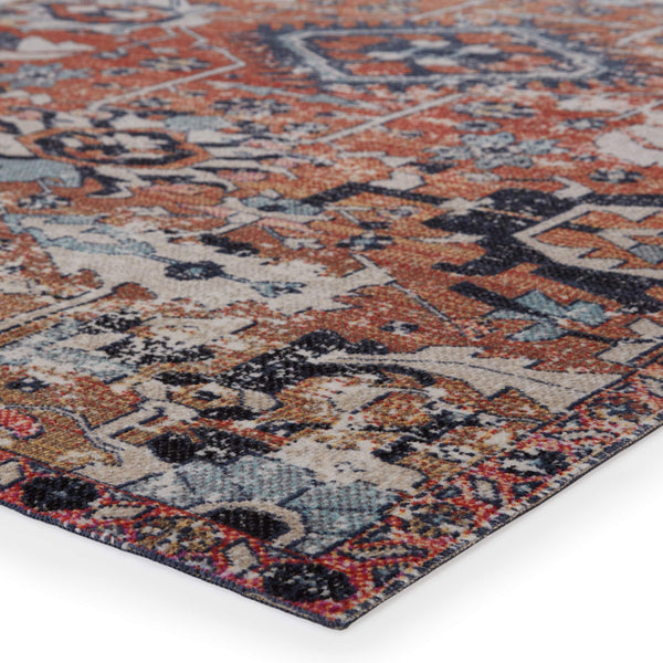 Jaipur Living Jaipur Living Ansilar Tribal Medallion Polypropylene Rug for Patio or Indoor Use Orange 5'3"X7'6" RUG149166