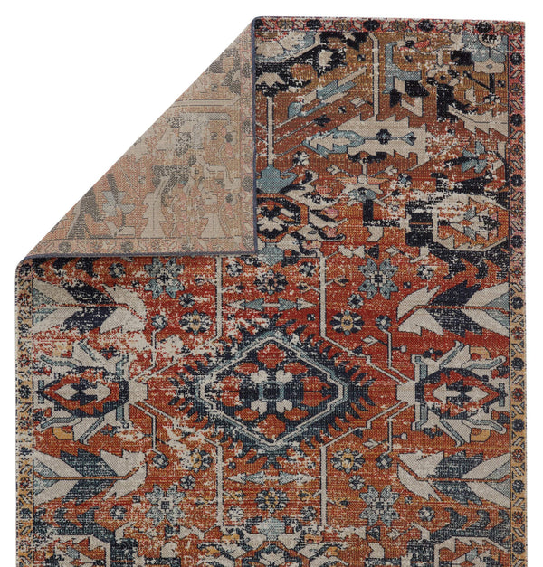 Jaipur Living Jaipur Living Ansilar Tribal Medallion Polypropylene Rug for Patio or Indoor Use Orange 5'3"X7'6" RUG149166