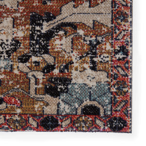 Jaipur Living Jaipur Living Ansilar Tribal Medallion Polypropylene Rug for Patio or Indoor Use Orange 5'3"X7'6" RUG149166